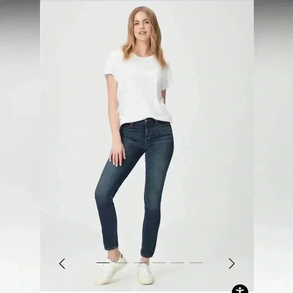 150. Paige Verdugo Ankle Skinny Jeans, Size 29, Dark Wash, NWOT